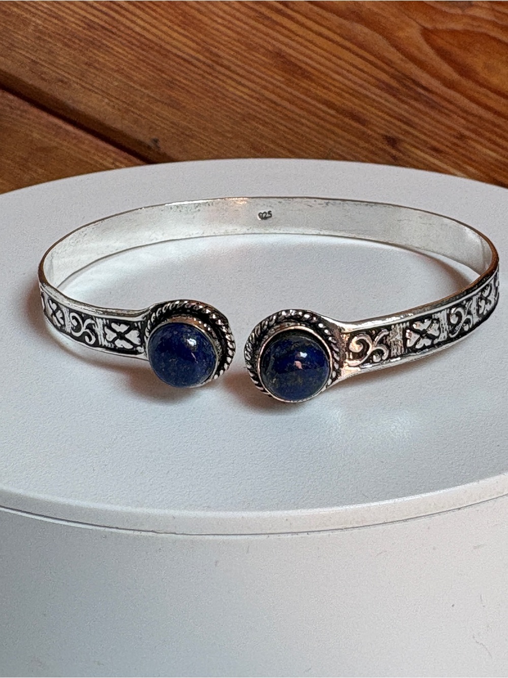 Lapis Lazuli 925 Sterling Silver Cuff Bracelet